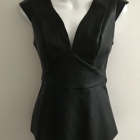 NWOT Dynamite Faux Leather Top - Picture 3 of 12